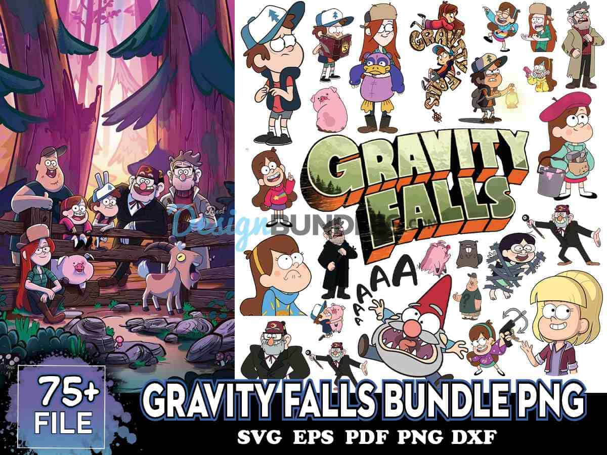 75 Files Gravity Falls Bundle Png, Cartoon Png Instant Download ...