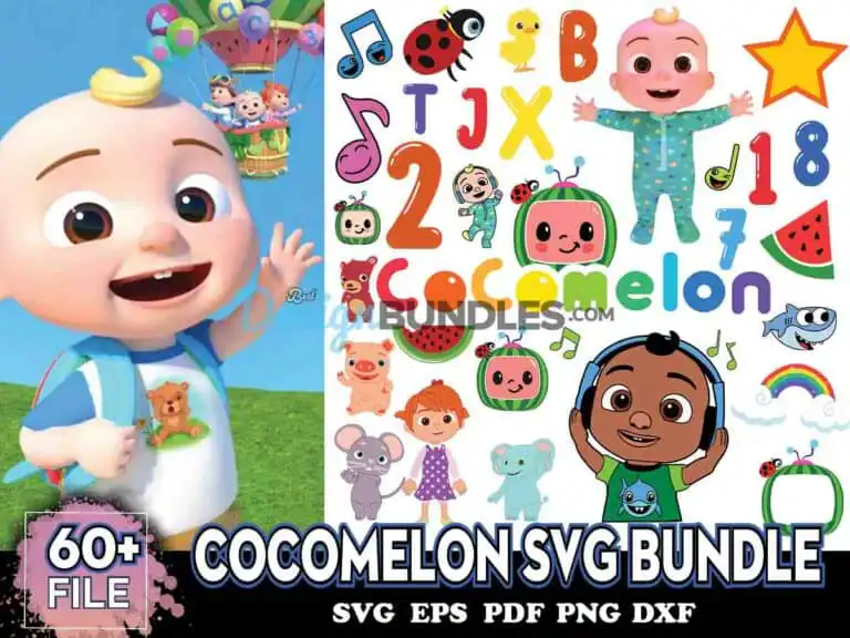 94 Files Cocomelon Svg Bundle
