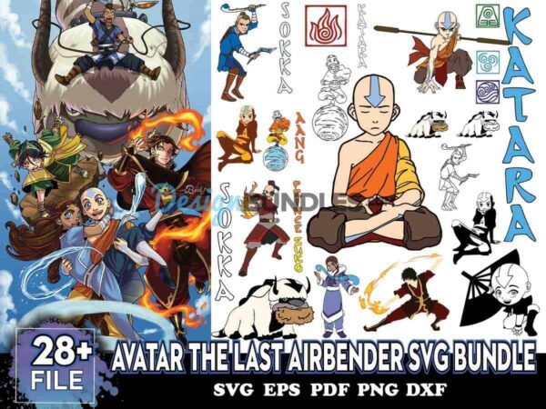 Avatar The Last Airbender Svg Bundle, Aang Svg, Avatar Svg