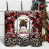 Christmas Messy Bun Tumbler Png, Christmas Tumbler