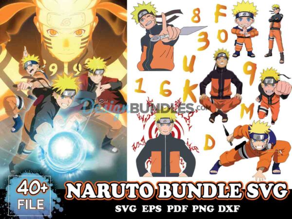 Naruto Bundle Svg, Naruto Svg, Naruto Font