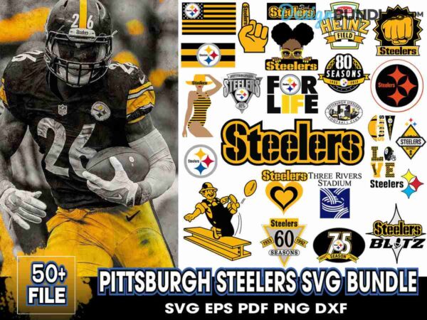 Pittsburgh Steelers Svg Bundle, Steelers Logo Svg, NFL Svg, Football