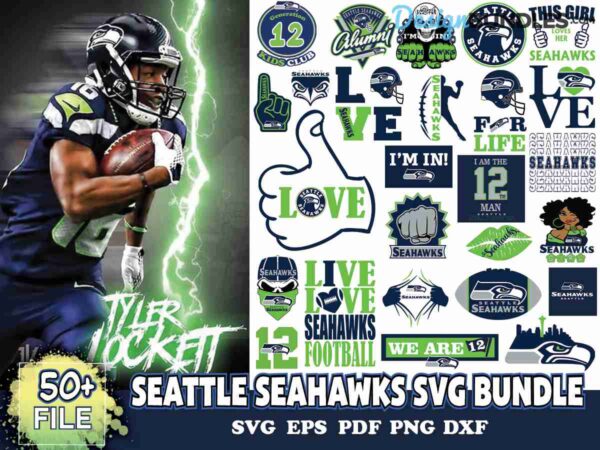 Seattle Seahawks Svg Bundle, Seahawks Logo Svg, NFL Svg, Football Svg