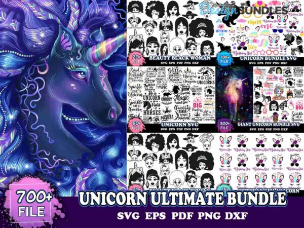 1000 Files Unicorn Svg Bundle,