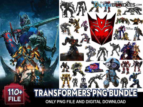 110 Files Transformers PNG Bundle, Transformers, Transformers Clipart