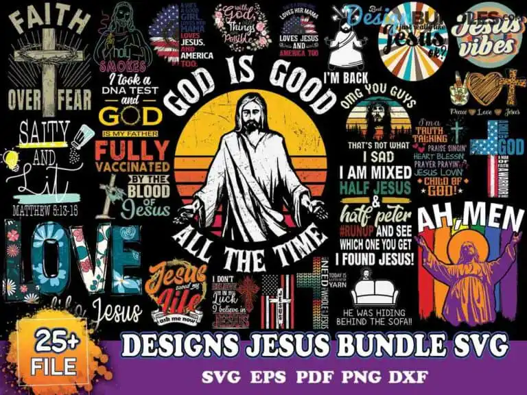 25 Designs Jesus Bundle Svg
