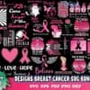 30 Designs Breast Cancer Svg Bundle Breast Cancer Vector
