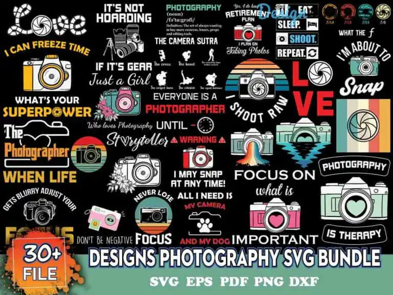 30 Designs Photography Svg Bundle