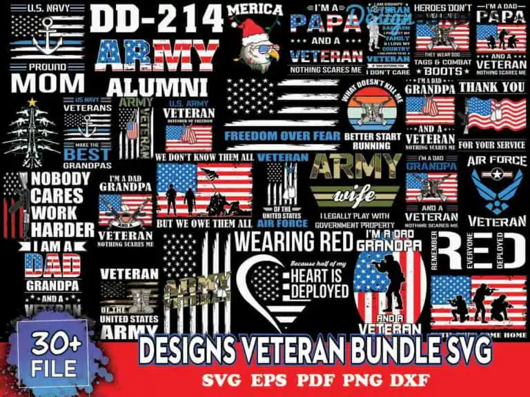 30 Designs Veteran Bundle Svg