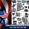 300 USA States Bundle Svg Trending Svg USA Svg
