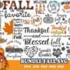 50 Files Bundle Fall SVG Thanksgiving Svg Thankful Svg