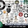 500 Bundle Starbucks SVG Starbucks Coffee Wrap Bundle Svg