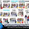 6 Designs Catch Flights Png Bundle