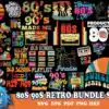 80s 90s Retro Bundle Svg 80s 90s Retro Bundle Svg 90s Baby Kid Svg Hood Playlist Svg 100x100