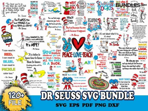 Dr Seuss Day Bundle Svg, Thing 1 Svg, Thing 2 Svg » BestDesignBundle