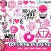 Love Pink Love Pink SVG Bundle Love Pink Clip Art Bundle Love Pink Love Pink Dog