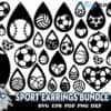 Sport Earrings Bundle Svg Earrings Svg Svg File Cut File