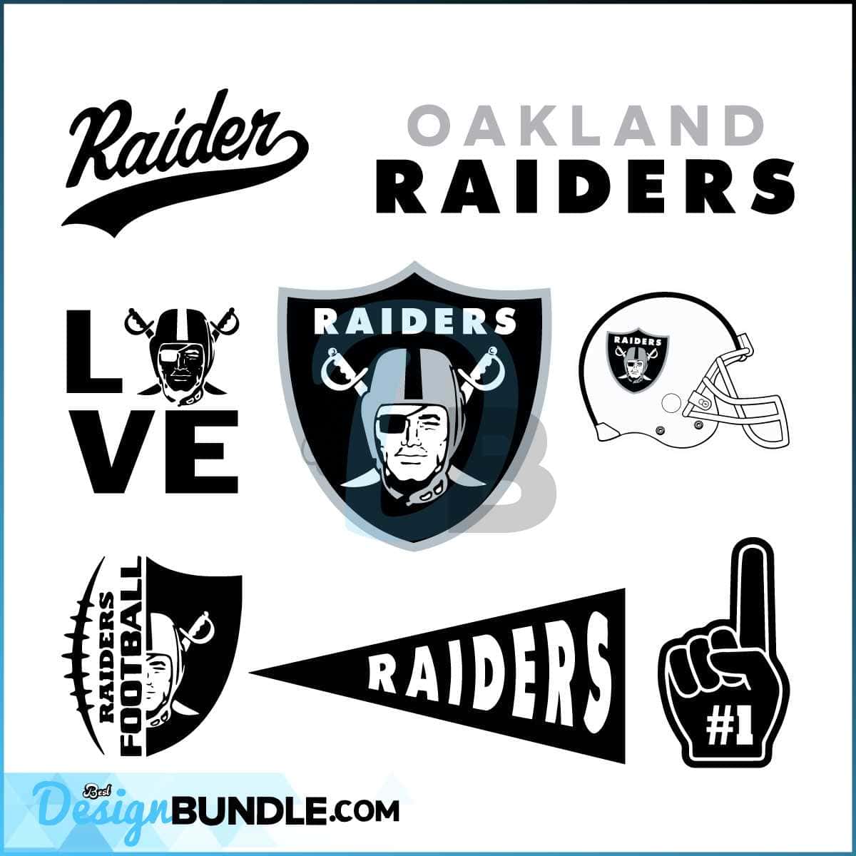 Oakland Raiders Football Bundle SVG, Design For Cricut, Silhouette, Cut ...