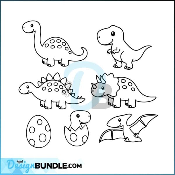 dinosaur-svg-bundle-trex-brontosaurus-stegosaurus-triceratops-outline-cut-file-baby-toddler-shirt-silhouette-cricut-vinyl-laser-engraving