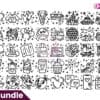 Mickeys Parks Bundle Line Art Icon Set 1