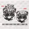 Cute Floral Pug Dog Svg Bestdesignbundle 20231025022321.jpg