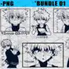 1 Bundle Killua Zoldyc Hunter X Hunter Anime Svg