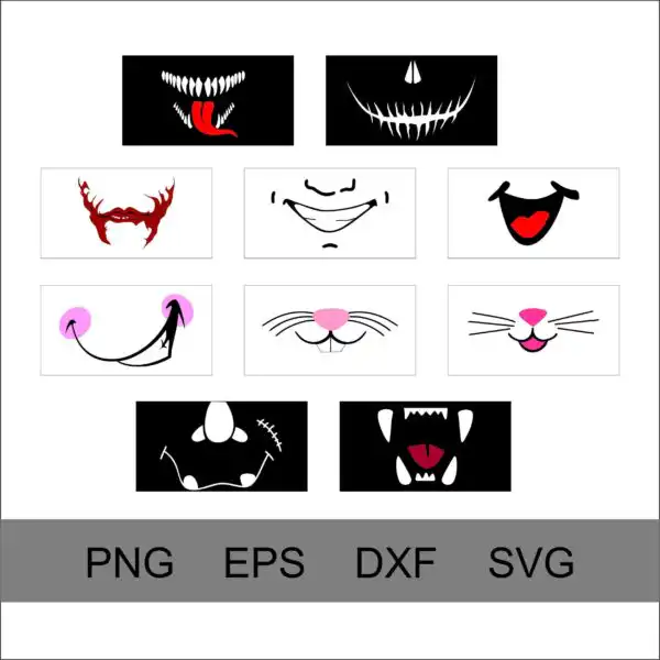 10 Designs For Face Mask Svg