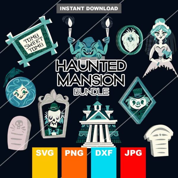 10 Haunted Mansion Bundle, Halloween Svg, Haunted Mansion Svg,