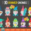 10 Summer Gnome Svg