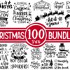 100 Christmas Svg Bundle, Winter Svg, Santa Svg