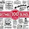 100 Christmas Svg Bundle, Winter Svg, Santa Svg