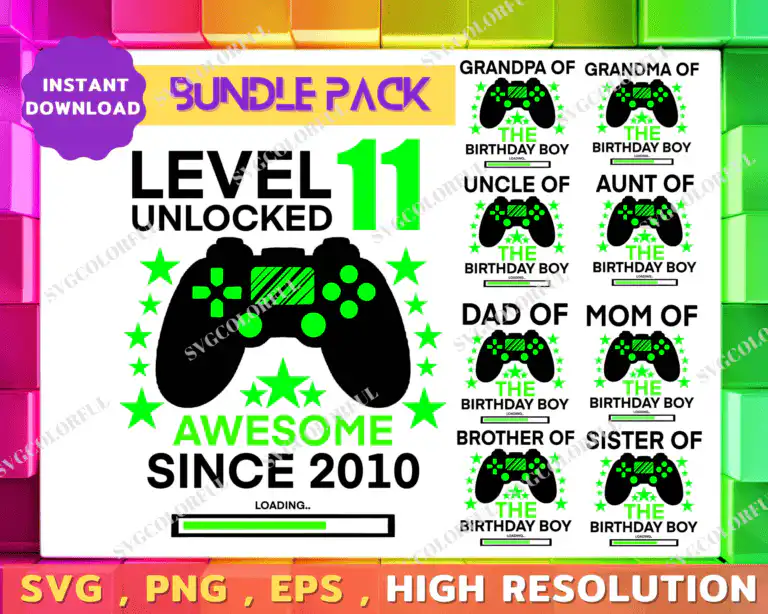 11Th Birthday Boy With Family Bundle Svg