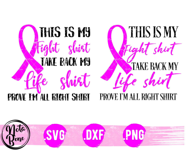 2 Svg Fight Svg Take Back My Life Svg, Breast Cancer Fight Svg Cancer