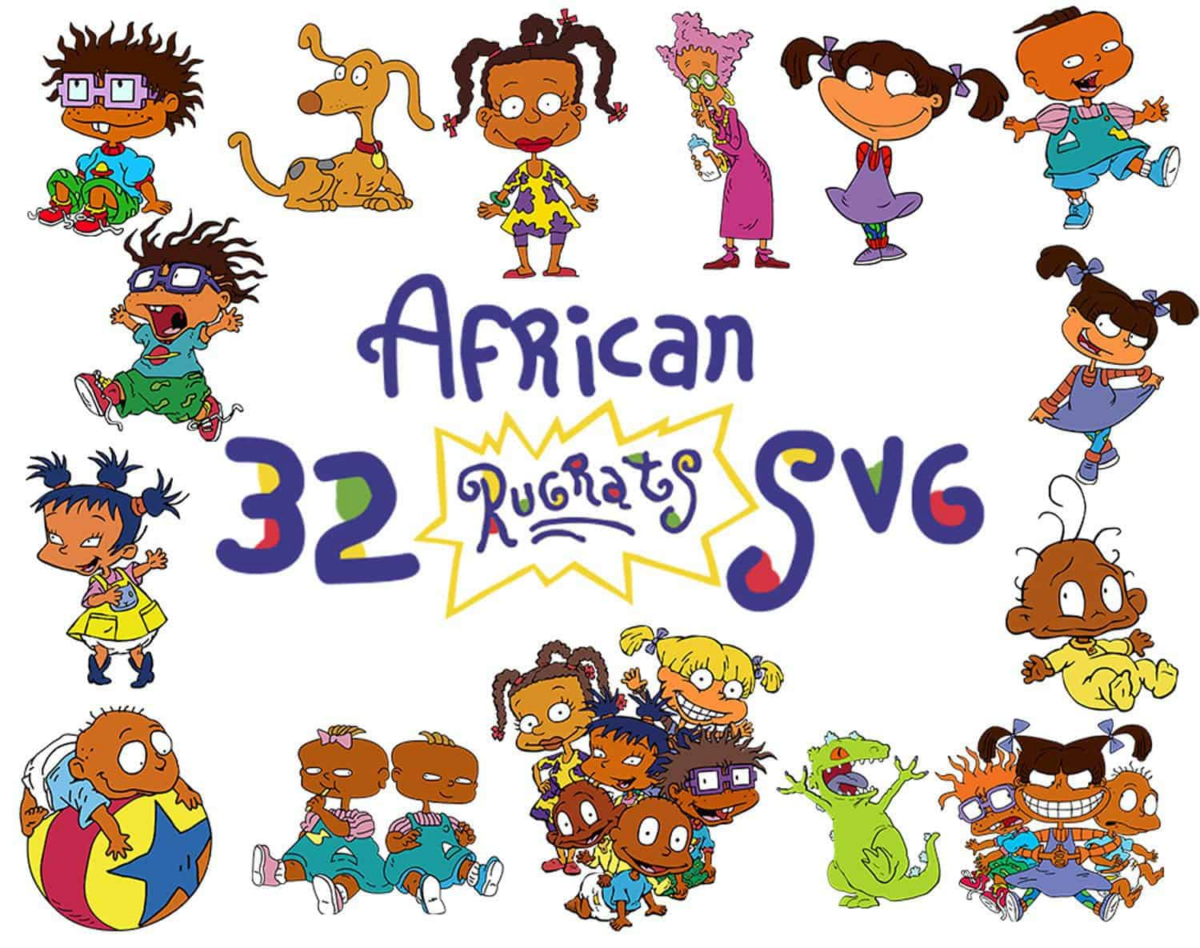 32 African American Rugrats Svg, African Rugrats Clipart, African