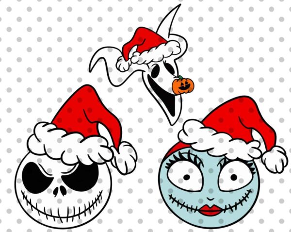 3Pcs, Nightmare Before Christmas Svg, Jack Svg, Jack Christmas Svg,