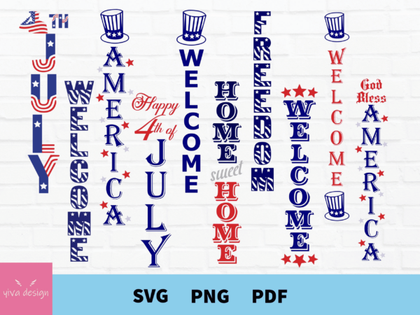 4Th Of July Svg, Porch Sign Svg Bundle, Porch Sign Svg, Summer Svg,