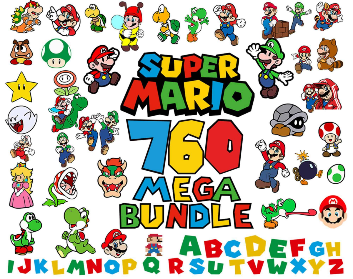 760 Super Mario Svg, Mario Bros Svg, Super Mario Png, Super Mario Svg