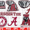 Alabama Crimson Tide Svg, Ncaa Football Svg, Bundles, Designs,