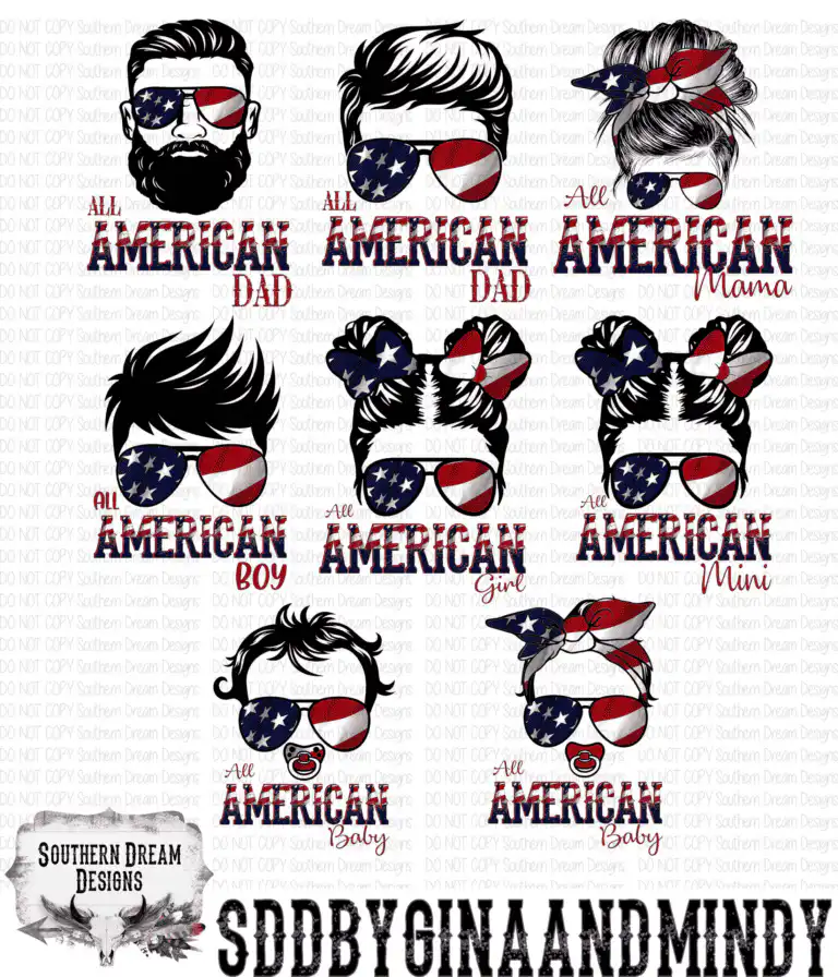 All American Huge Family Bundle Png