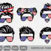 American Family Bundle Svg American Family Bundle Svg Messy Bun American Flag Svg Patriotic Pufjw 100x100
