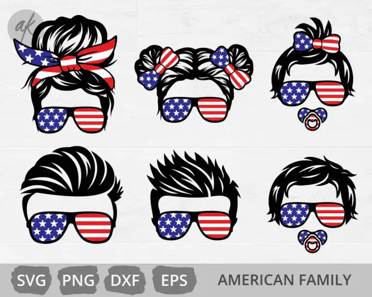 American Family Bundle Svg