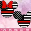 American Flag Mickey And Minnie Svg