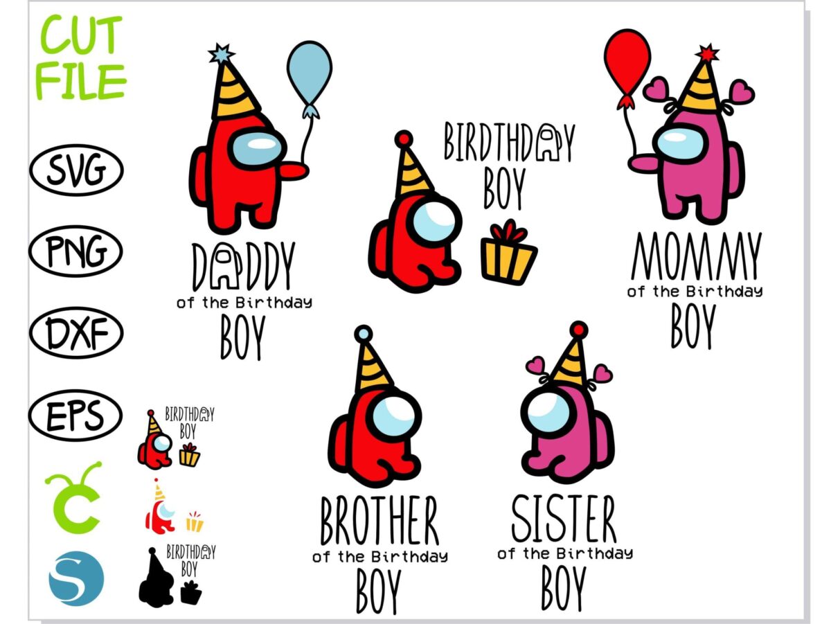Among Us Birthday Boy Svg, Among Us Svg Bundle Among Us Birthday Svg