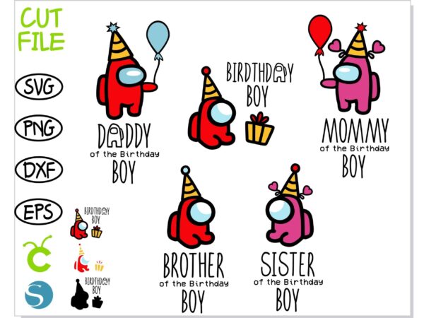 Among Us Birthday Boy Svg, Among Us Svg Bundle Among Us Birthday Svg