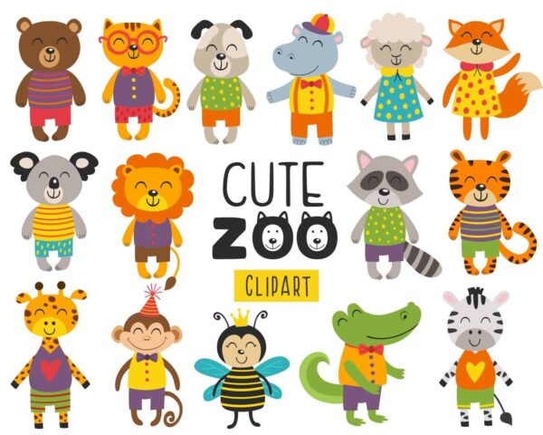 Animals Clipart, Jungle Animals Svg Set, Safari Animals Svg, Forest