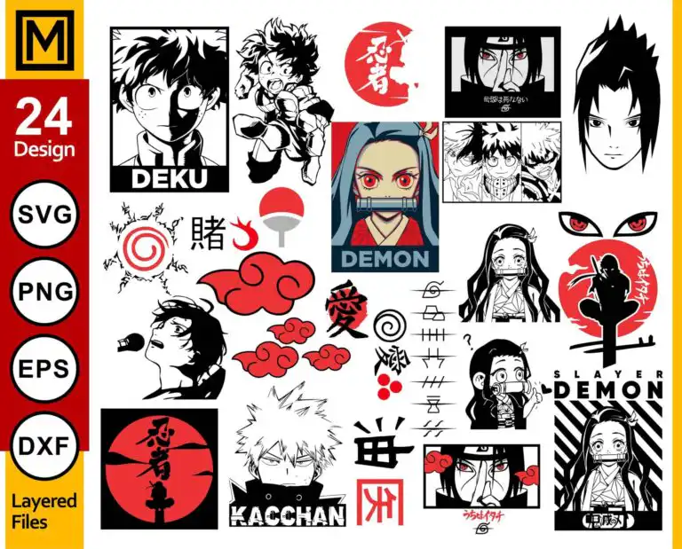 Anime Bundle Svg Digital Download