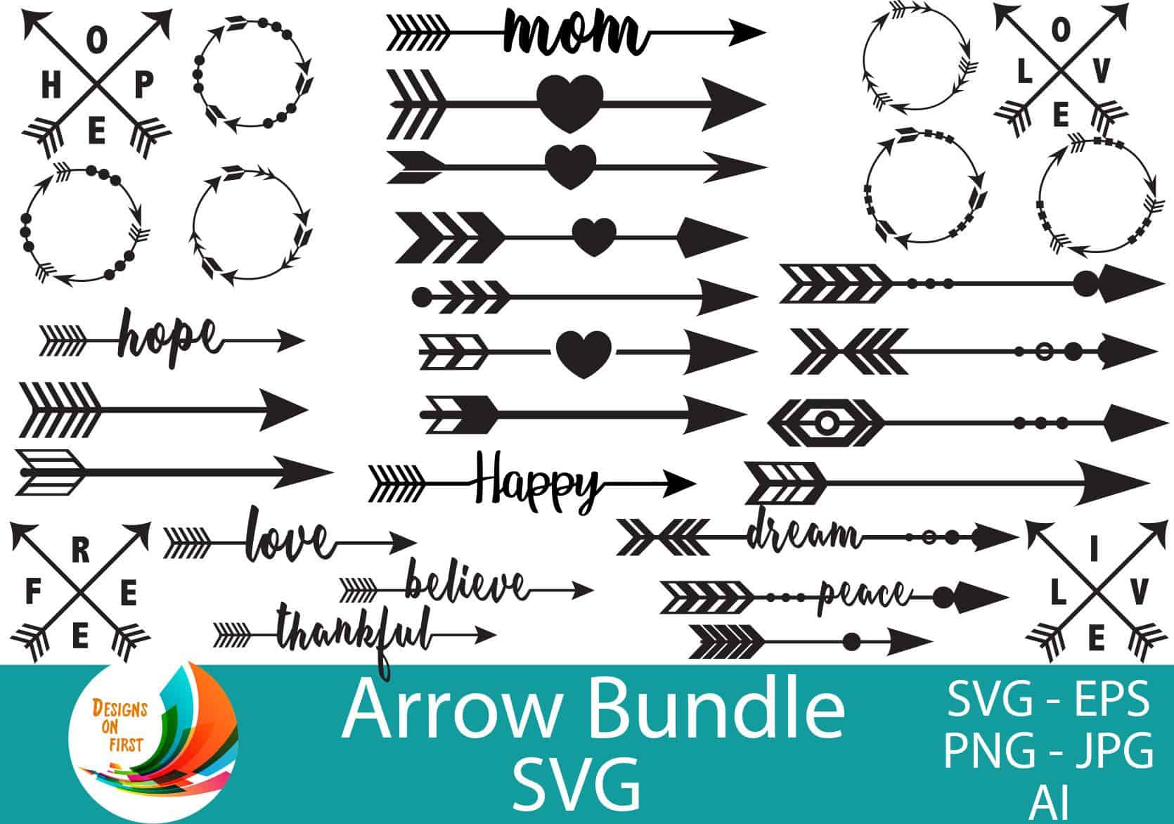 Arrow Svg, Cut File Arrows, Arrow Clip Art, Cricut Arrow Svg, Arrow ...