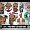 baby groot svg png dxf pdf eps ai baby groot starbucks svg 7wuls
