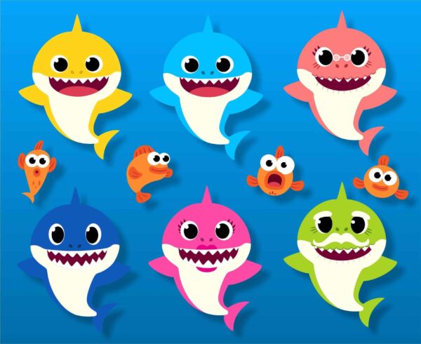 Baby Shark Svg Bundle, Baby Shark Png Clipart, Baby Shark Family