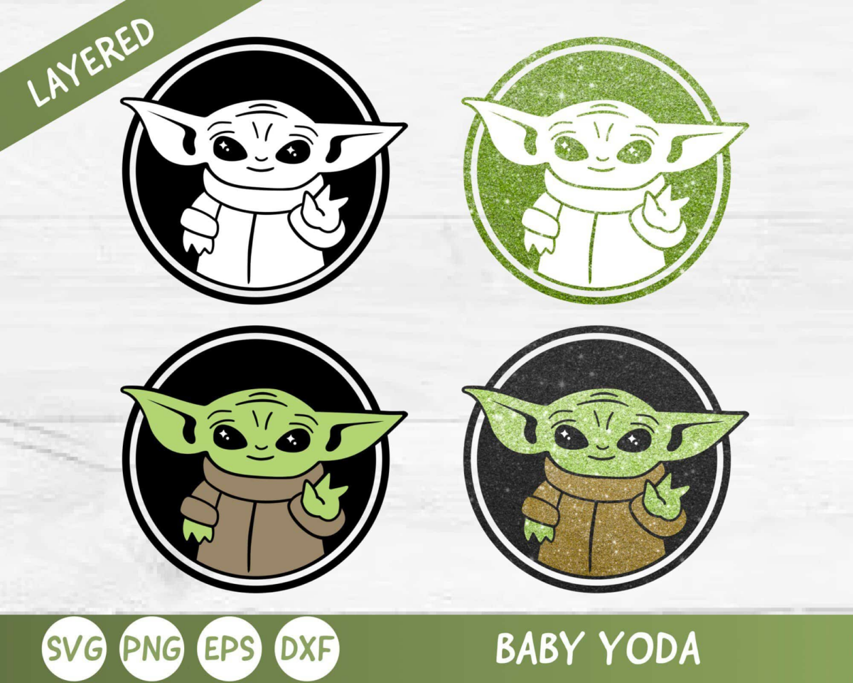 Baby Yoda Svg, Baby Yoda Clipart, Star Wars Cut File, Disney Yoda Svg